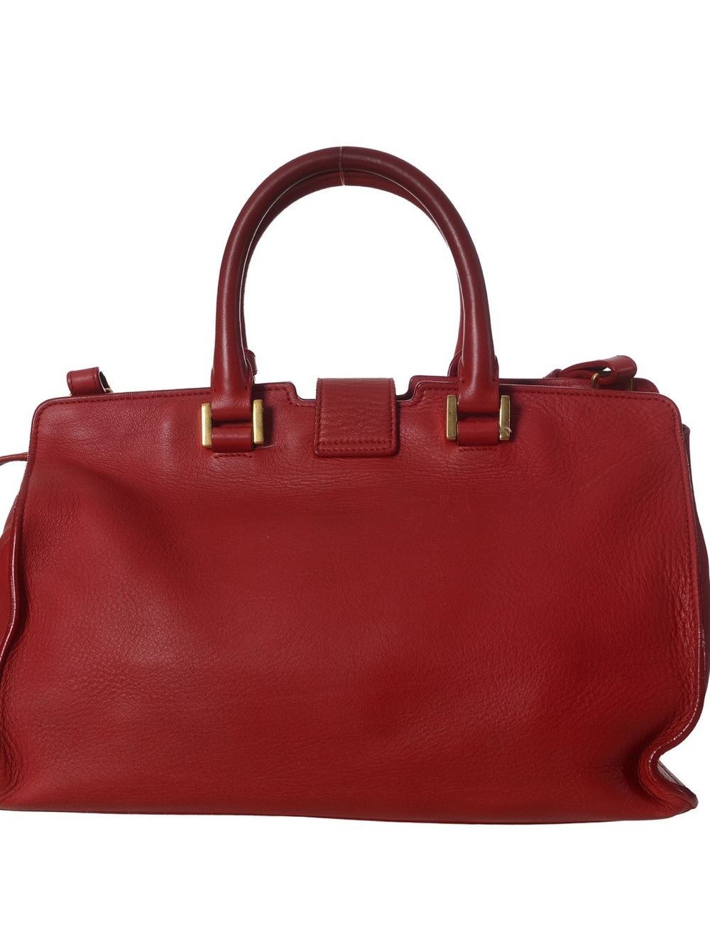 ♥️Saint Laurent Paris Cabas Red Leather 'Y' Top-Handle Satchel♥️ - Picture 4 of 16